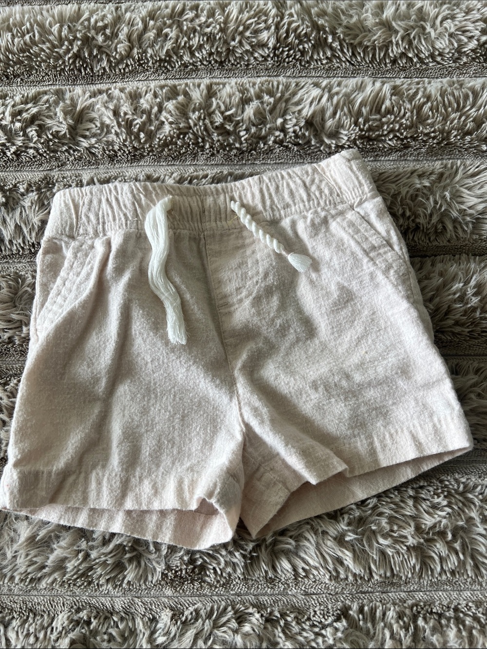 WILT Cream Short-Sleeve Button Shirt & Drawstring Shorts Set - Picture 2 of 7